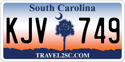 SC license plate KJV749