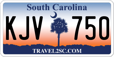 SC license plate KJV750
