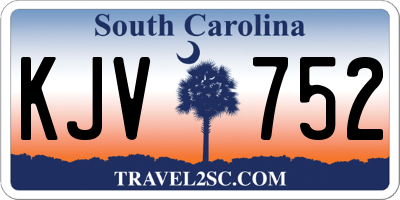 SC license plate KJV752