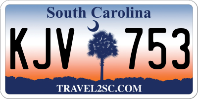 SC license plate KJV753