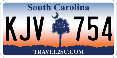 SC license plate KJV754