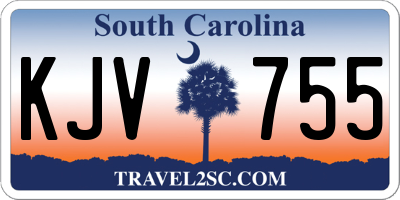 SC license plate KJV755