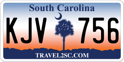 SC license plate KJV756