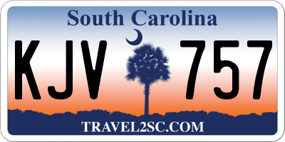 SC license plate KJV757