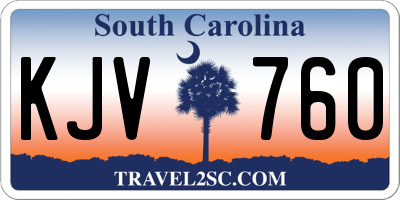 SC license plate KJV760