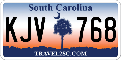 SC license plate KJV768