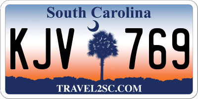 SC license plate KJV769