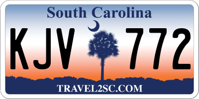 SC license plate KJV772