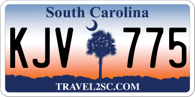 SC license plate KJV775