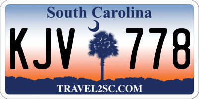 SC license plate KJV778