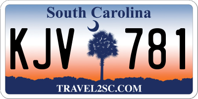 SC license plate KJV781
