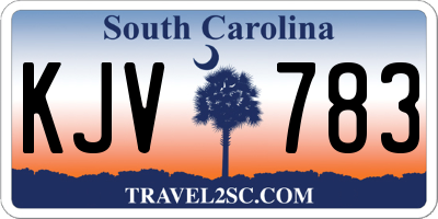 SC license plate KJV783