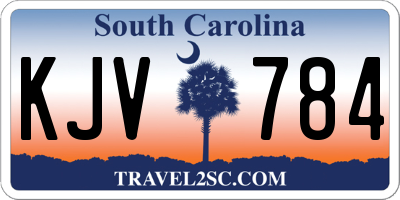 SC license plate KJV784