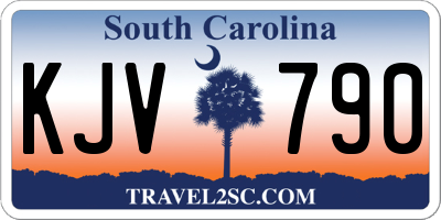SC license plate KJV790