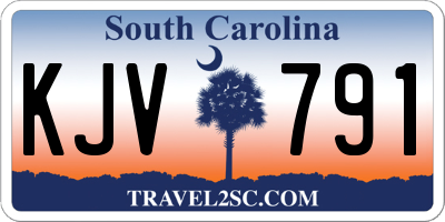 SC license plate KJV791