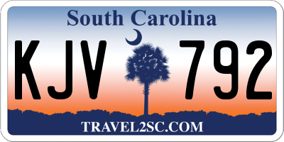 SC license plate KJV792