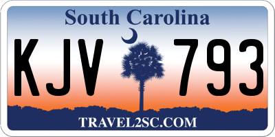 SC license plate KJV793