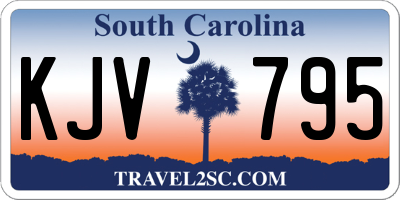 SC license plate KJV795