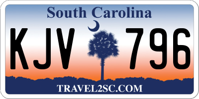 SC license plate KJV796
