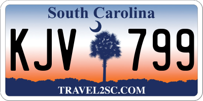 SC license plate KJV799