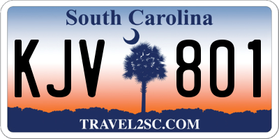 SC license plate KJV801