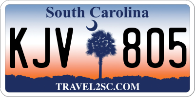 SC license plate KJV805