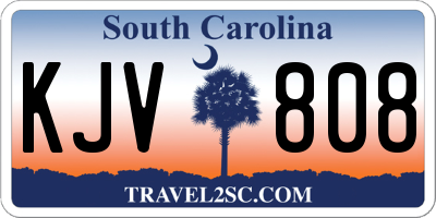 SC license plate KJV808