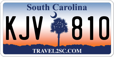 SC license plate KJV810