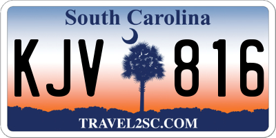 SC license plate KJV816