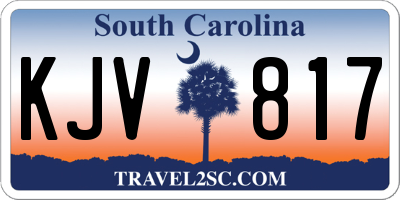 SC license plate KJV817