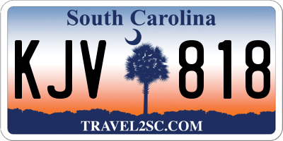 SC license plate KJV818