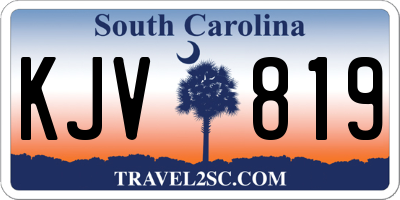 SC license plate KJV819