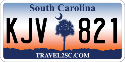 SC license plate KJV821