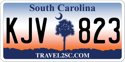 SC license plate KJV823