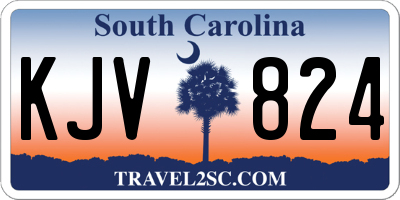 SC license plate KJV824