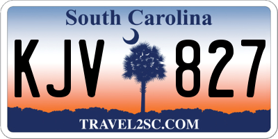 SC license plate KJV827