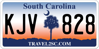 SC license plate KJV828