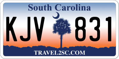 SC license plate KJV831