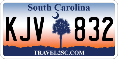SC license plate KJV832