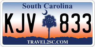 SC license plate KJV833