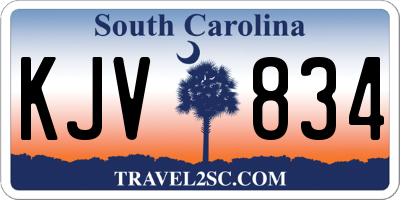 SC license plate KJV834