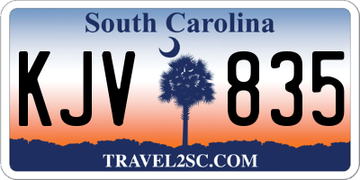 SC license plate KJV835