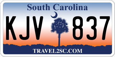 SC license plate KJV837