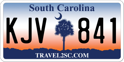 SC license plate KJV841