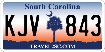 SC license plate KJV843