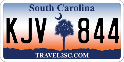 SC license plate KJV844