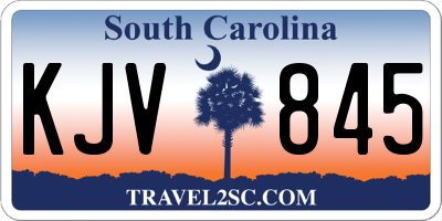 SC license plate KJV845