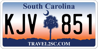 SC license plate KJV851