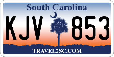 SC license plate KJV853