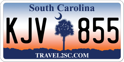 SC license plate KJV855